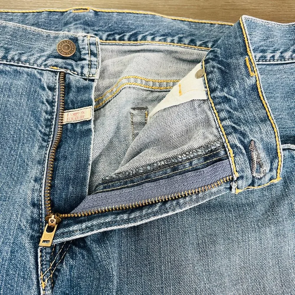 Ralph Lauren Jeans Men's Size 36X30 Blue Polo Hampton Relaxed Fit Straight Denim